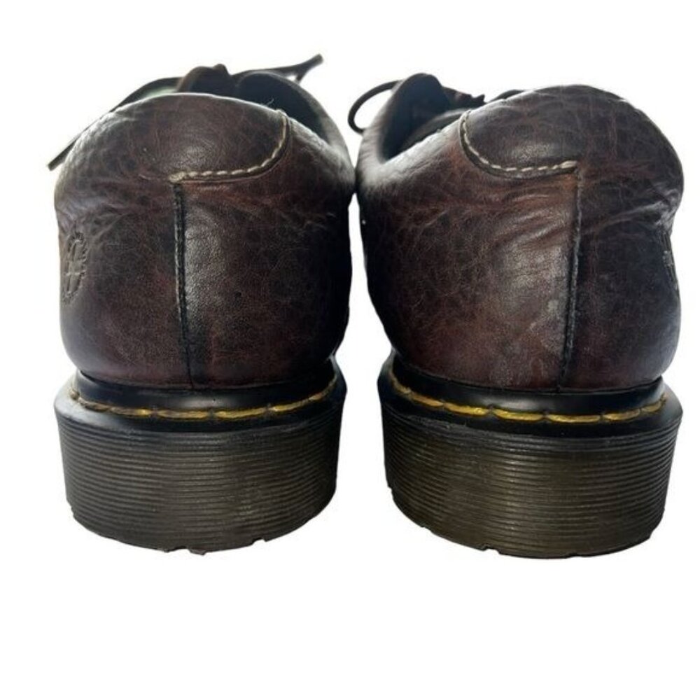 Dr. Martens Men’s Boston Oxfords Brown Leather Lace-up Shoes Size 12 - Picture 5 of 12